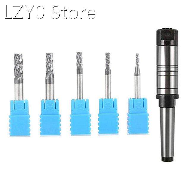 5 Pcs 4-Flute Milling CNC Rotary Burrs Set & 1 Pcs 22mm
