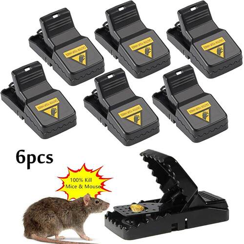 6pcs Reusable Plastic Mouse Trap Rat Mice Catching Rat Traps