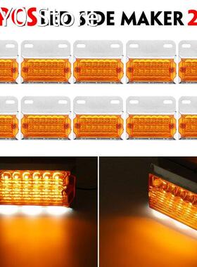 10pcs 24V 15 LED Side Marker Lights Car External Lights Squa