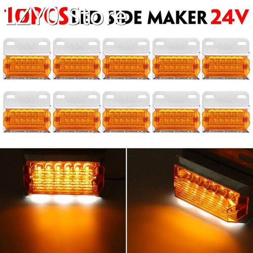 10pcs 24V 15 LED Side Marker Lights Car External Lights Squa