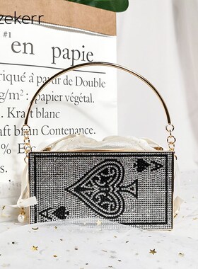 Ace Of Spades Diamonds Metal Evening Bags 2020 New Designer