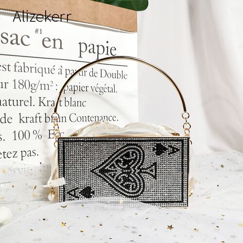 Ace Of Spades Diamonds Metal Evening Bags 2020 New Designer