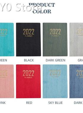 2022 Time 365 Days Schedule Book A7 PU Notepads Creative Pla