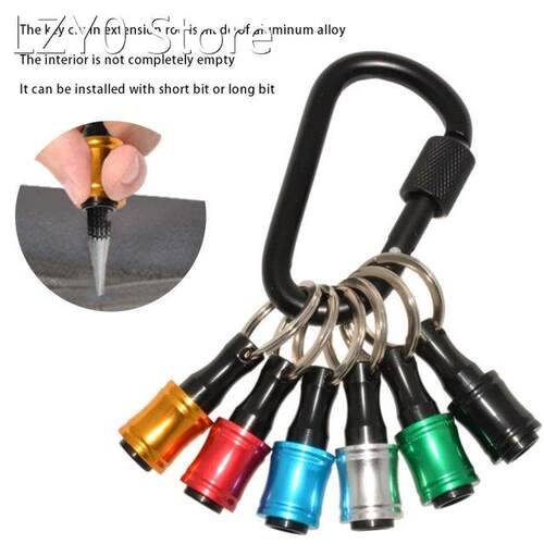 6 pcs Drill Screw Adapter Quick Release Keychain for 1/4inch