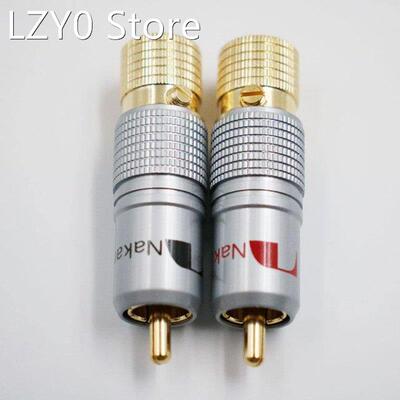 20pcs NAKAMICHI 10mm Gold Plated RCA Plug Locking Non Solder