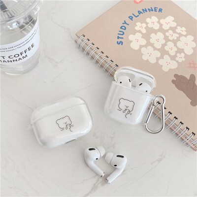 Cute Case For Airpods Pro Case Transparent Plastic Bluetoot