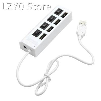 USB 2.0 Hub Multiple USB Splitter Hub With Power Adapter 4 P