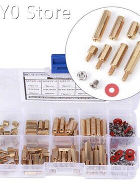 140Pcs M3 Brass Standoffs Screws Washers Nut Assortment Hex