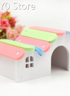 2022 New Wood Hamster Hideout DIY House Nest Play Hut Colorf