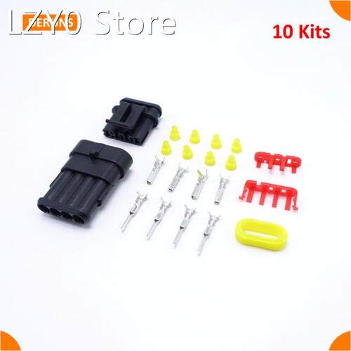 Top Pick 10Kits 4Pin Super Waterproof Sealed Auto Car Electr