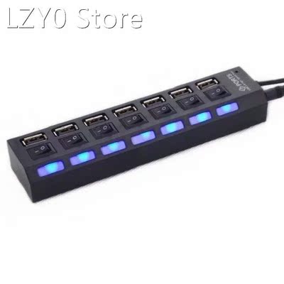 7 Poorten Universele Ontwerp Home Office Led Usb 2.0 Adapter