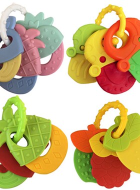 1Pcs baby molar toy Kids Teether Cute silicone Macaron Colo