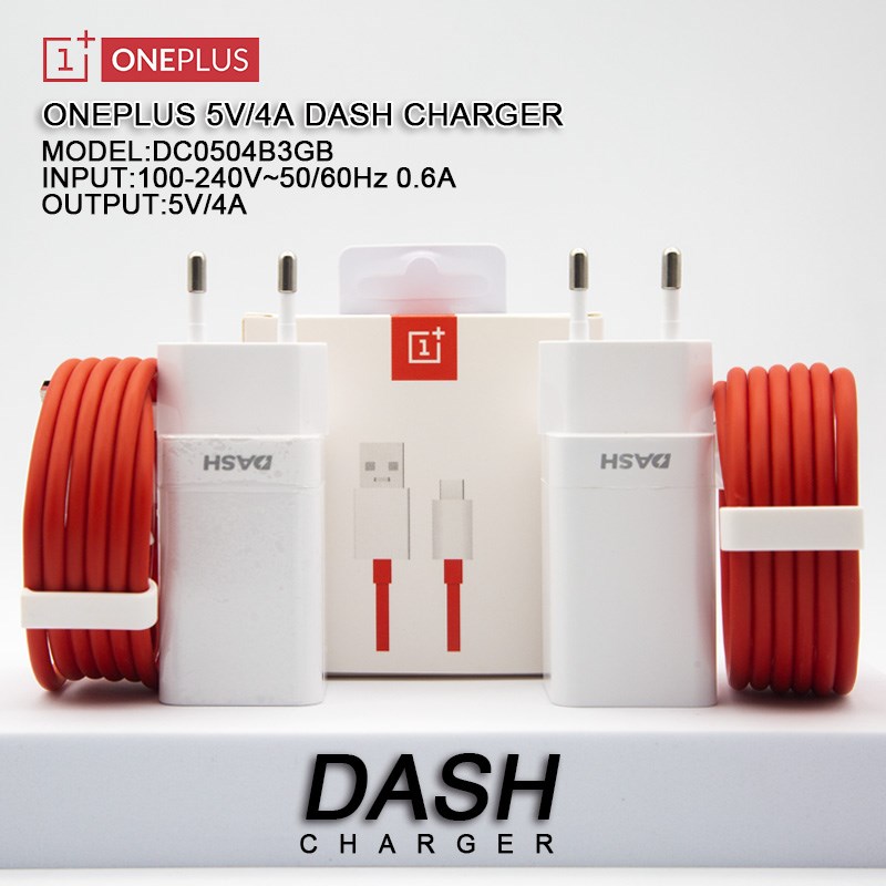 Original ONEPLUS 6T Dash Charger,5V/4A 1M Quick Charge Cabl