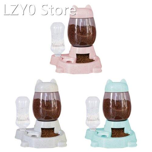 Cat Water Feeding Pet Feeder Double Bowl Dog Drinking Water