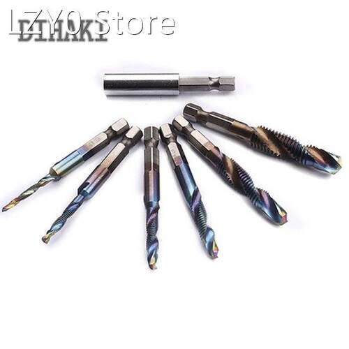 6pcs/set Hand Tap Drill Bits HSS Screw Spiral Point Thread M