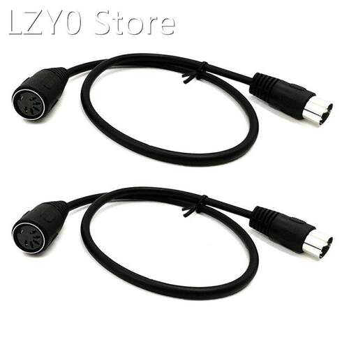 2X MIDI 5Pin Extension Cable,MIDI 5-Pin DIN Male to Female A