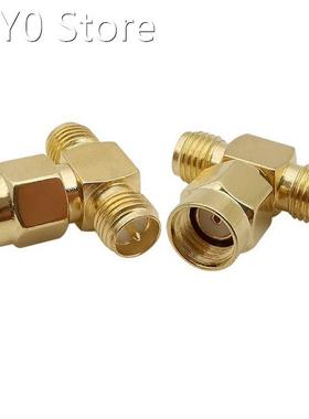 1Pcs RF Adapter RP SMA Male Plug to 2x RP SMA Female Jack Br