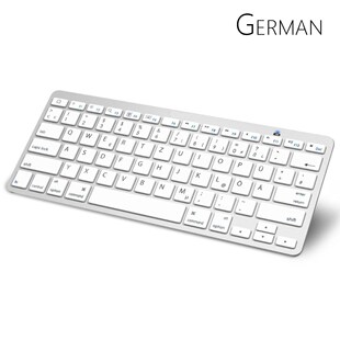 German Arabic Bluetooth Keyboard with QWERTZ Layout Wireless