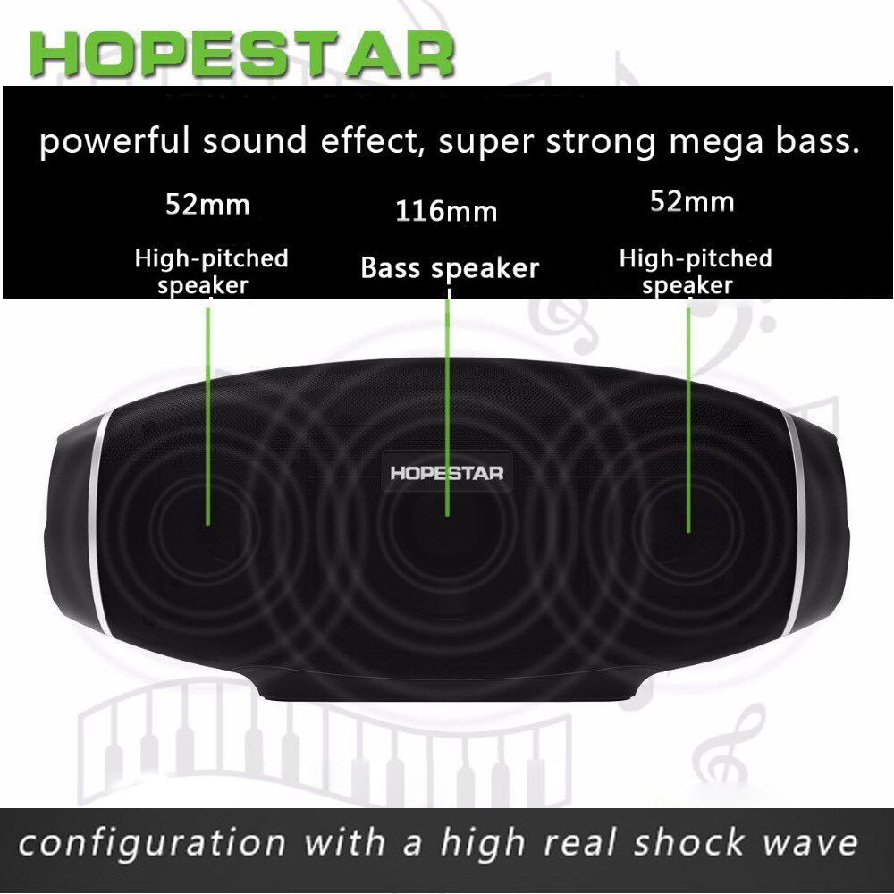 HOPESTAR H20 무선 휴대용 칼럼 블루투스 4.2 스피커