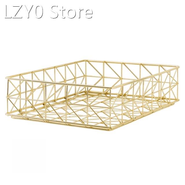 Wire Iron Basket Pantry Documents Storage Tabletop Magazine