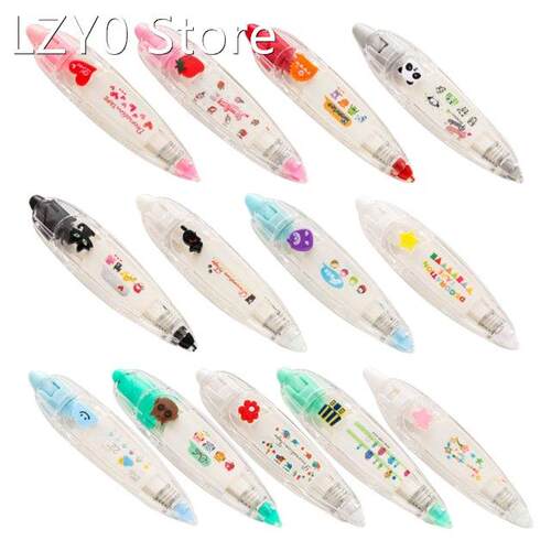 1Pc Retractable Decorative Correction Tape Pen Cartoon Tape