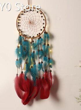 Fumigated Feather Beads Pendant Wall Hanging Decoration Polk