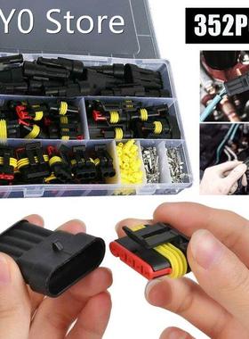 352pcs 1/2/3/4 Pin Way Super Seal Car Waterproof Electrical