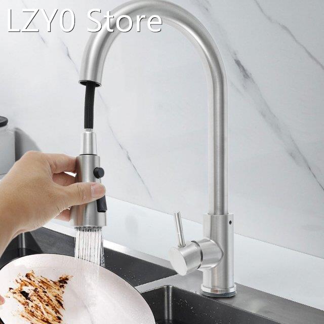 Kitchen Faucets 360 Degree Water Mixer Tap Single Handle Pul