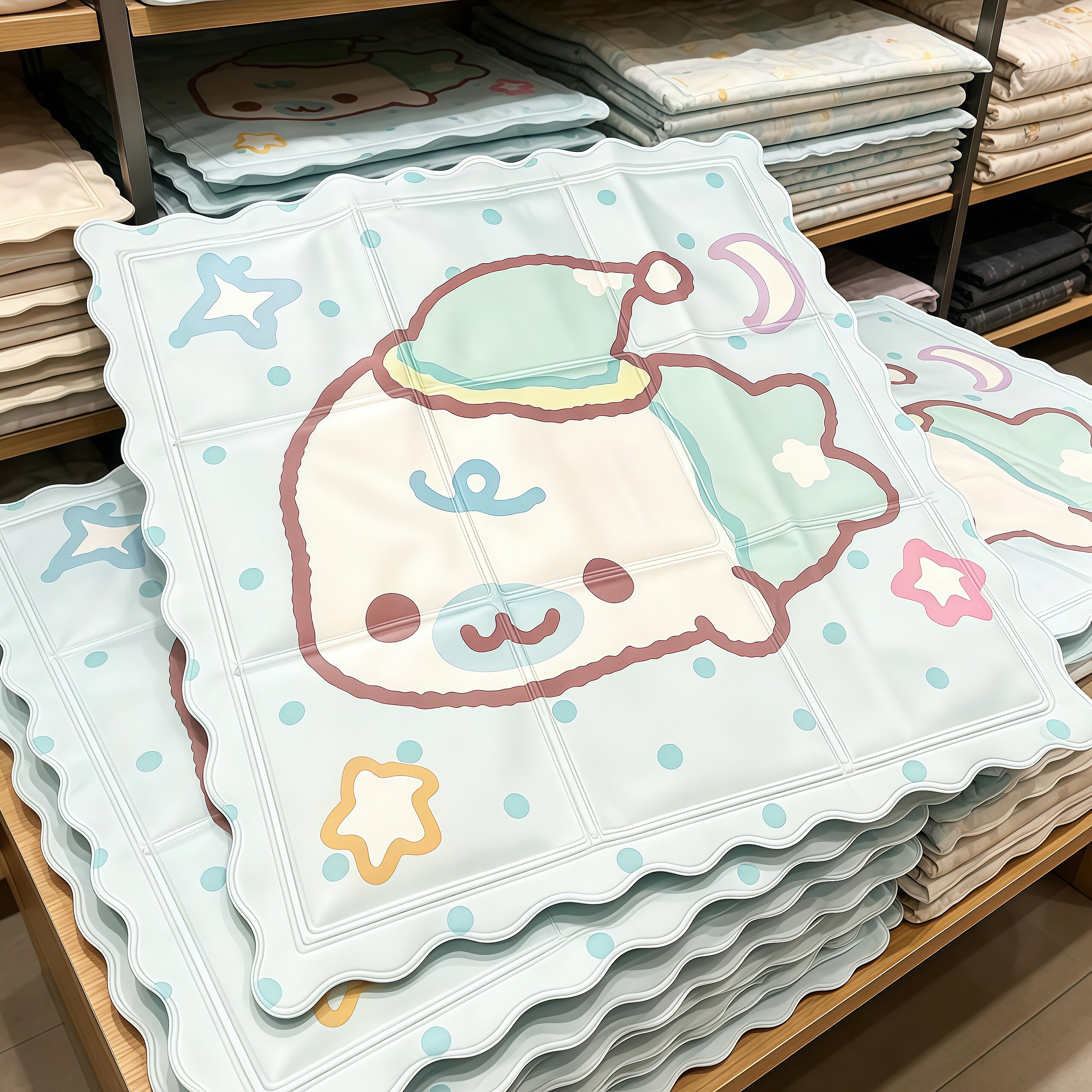 星星海豹冰垫坐垫办公室透气凉感椅子垫凉席久坐屁垫汽车夏凉坐垫