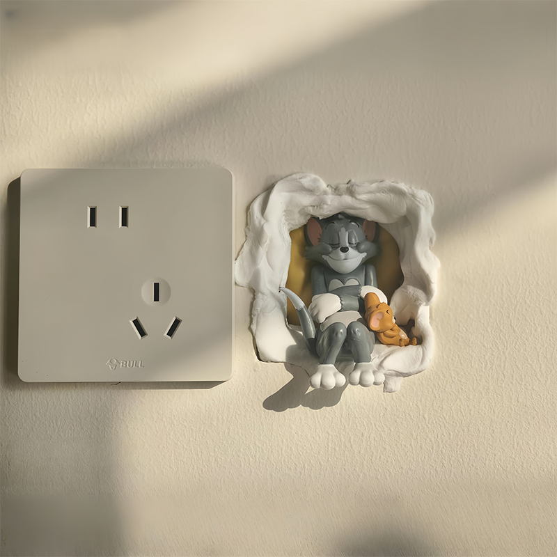 86面板遮丑盖卡通装饰面板墙面遮丑装饰贴画diy猫和老鼠手办装饰