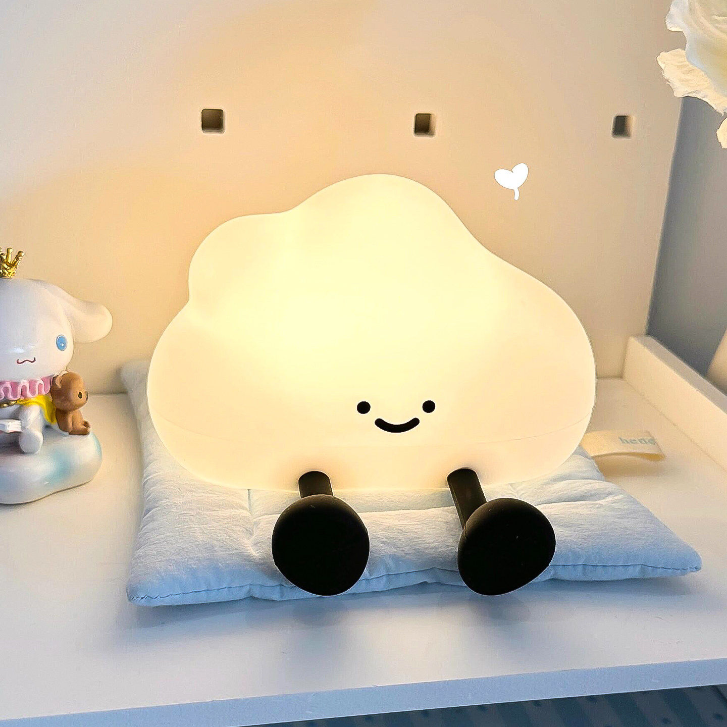云朵拍拍灯卧室睡眠床头定时伴睡灯护眼夜间感应可爱矽胶小夜灯