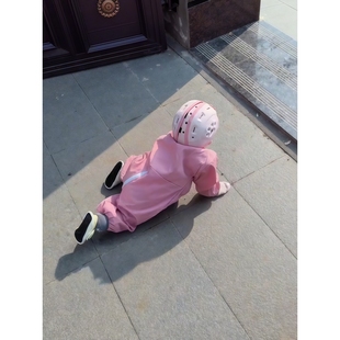 婴儿爬行服户外宝宝冬季外出地板连体爬爬服儿童防脏防水外穿罩衣