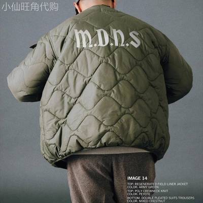 Madness Mdns Wruei余文乐同款24aw潮牌冬季保暖刺绣棉服夹克外套