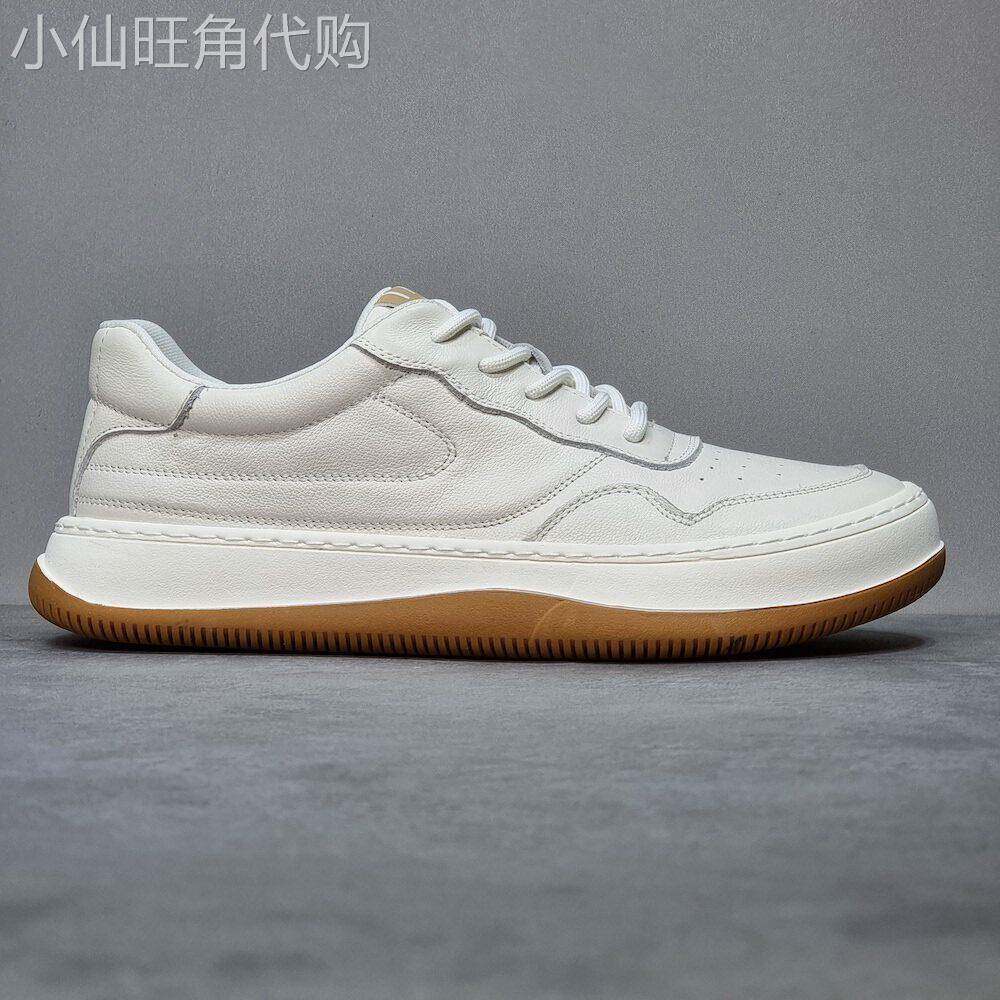 BxzsopLee！品质保证真皮男鞋头层牛皮小白鞋透气歪头休闲鞋
