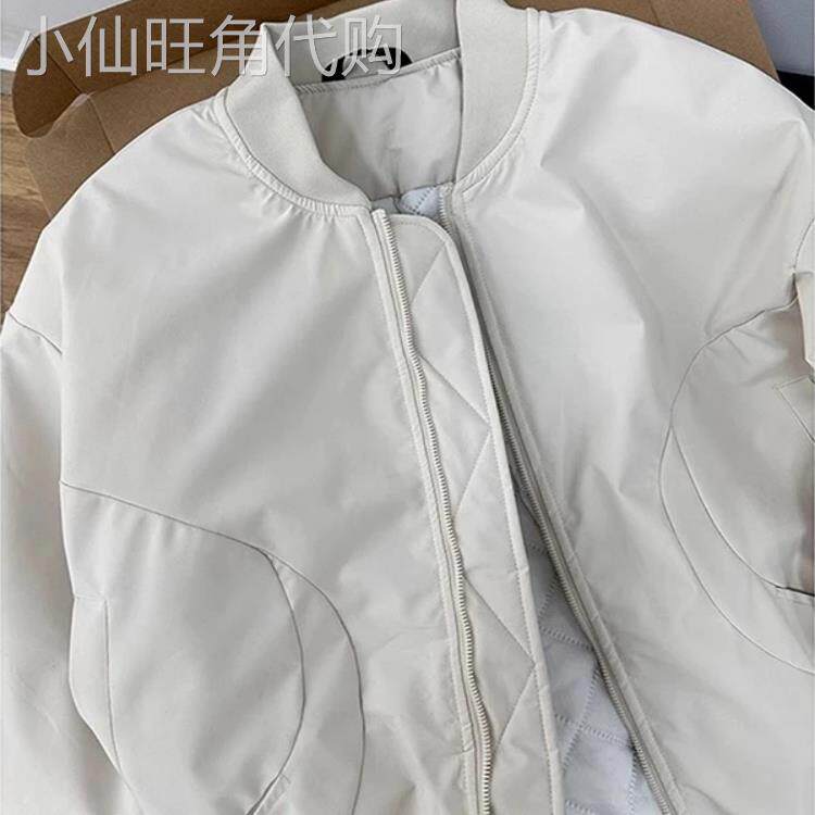 Home Daily~美式短款飞行夹克棉服男秋冬加厚夹棉外套男士棒球服