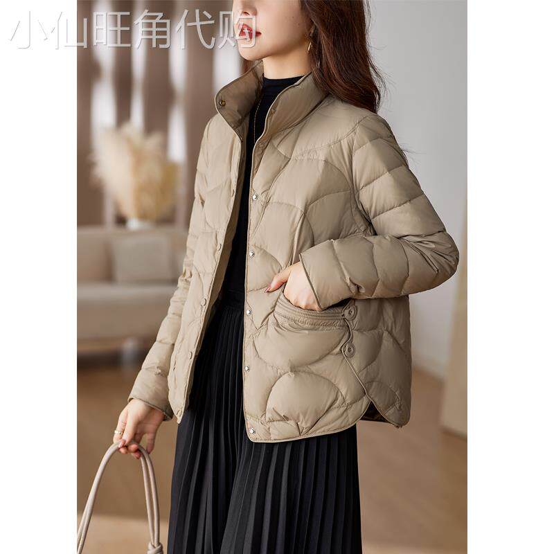 2025新款时尚轻薄羽绒服女短款立领韩版显瘦宽松小个子保暖外套