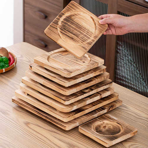 10年不裂木质隔热防烫茶托