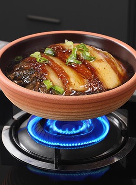 江西小炒湘菜馆土钵餐具粗陶酒精炉菜盘加热底座干烧不裂土菜特色