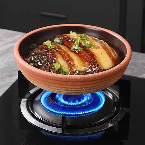 江西小炒湘菜馆土钵餐具粗陶酒精炉菜盘加热底座干烧不裂土菜特色