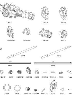 CROSSRC EMOXL 大野牛  第三桥总成 CS-97401294