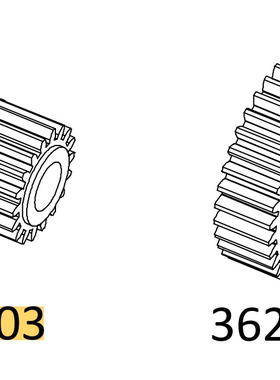 CROSSRC 大犀牛 EMOX 门边减速齿 36203 36204  CS-97401081