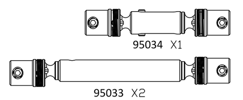 CROSSRC TC6传动轴95033 95034  CS-97400765