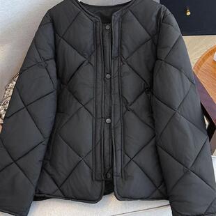 菱格棉服女短款2025冬季新款棉袄复古高级感爆款小香风棉衣外套潮
