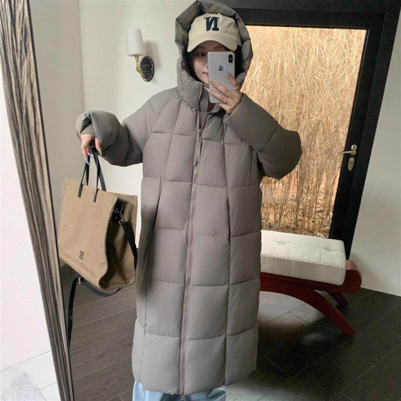 羽绒棉服女中长款过膝修身显瘦胖MM外套2025秋冬棉衣欧美风棉袄