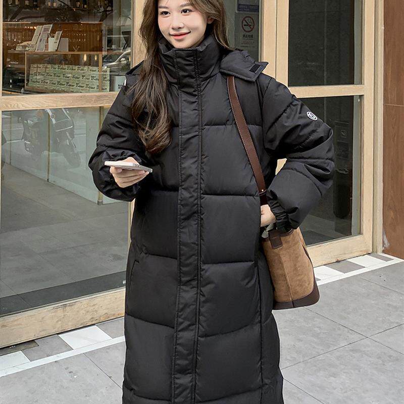 羽绒棉服女2025年冬季新款中长款过膝韩版宽松学生闺蜜棉袄厚外套