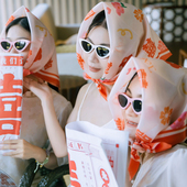 新娘浴袍拍照道具伴娘晨袍装 扮眼镜闺蜜团拍照墨镜Ins晨拍小道具