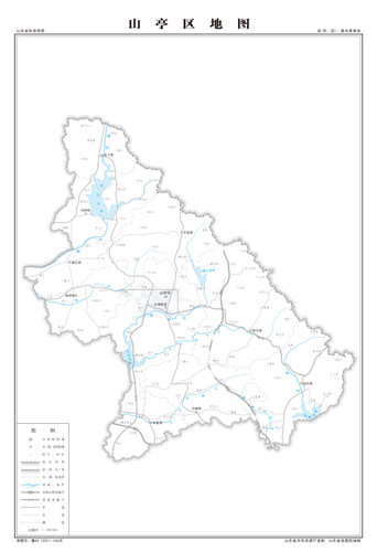 山亭区地图交通水系地形河流行政区划湖泊旅游铁路山峰卫星村界乡