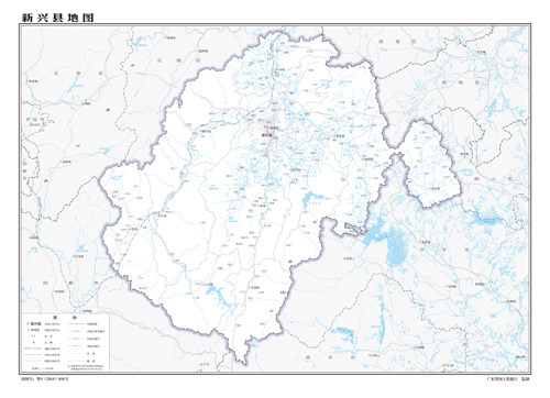 新兴县地图交通水系地形河流行政区划湖泊景区山峰铁路县乡村界线