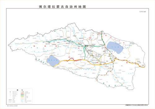 博尔塔拉蒙古自治州政区2地图水系河流湖泊交通行政区划旅游铁路