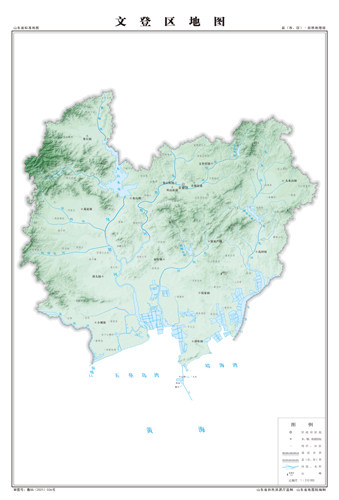 文登区地图地形地势水系河流行政区划湖泊交通旅游铁路山峰卫星村